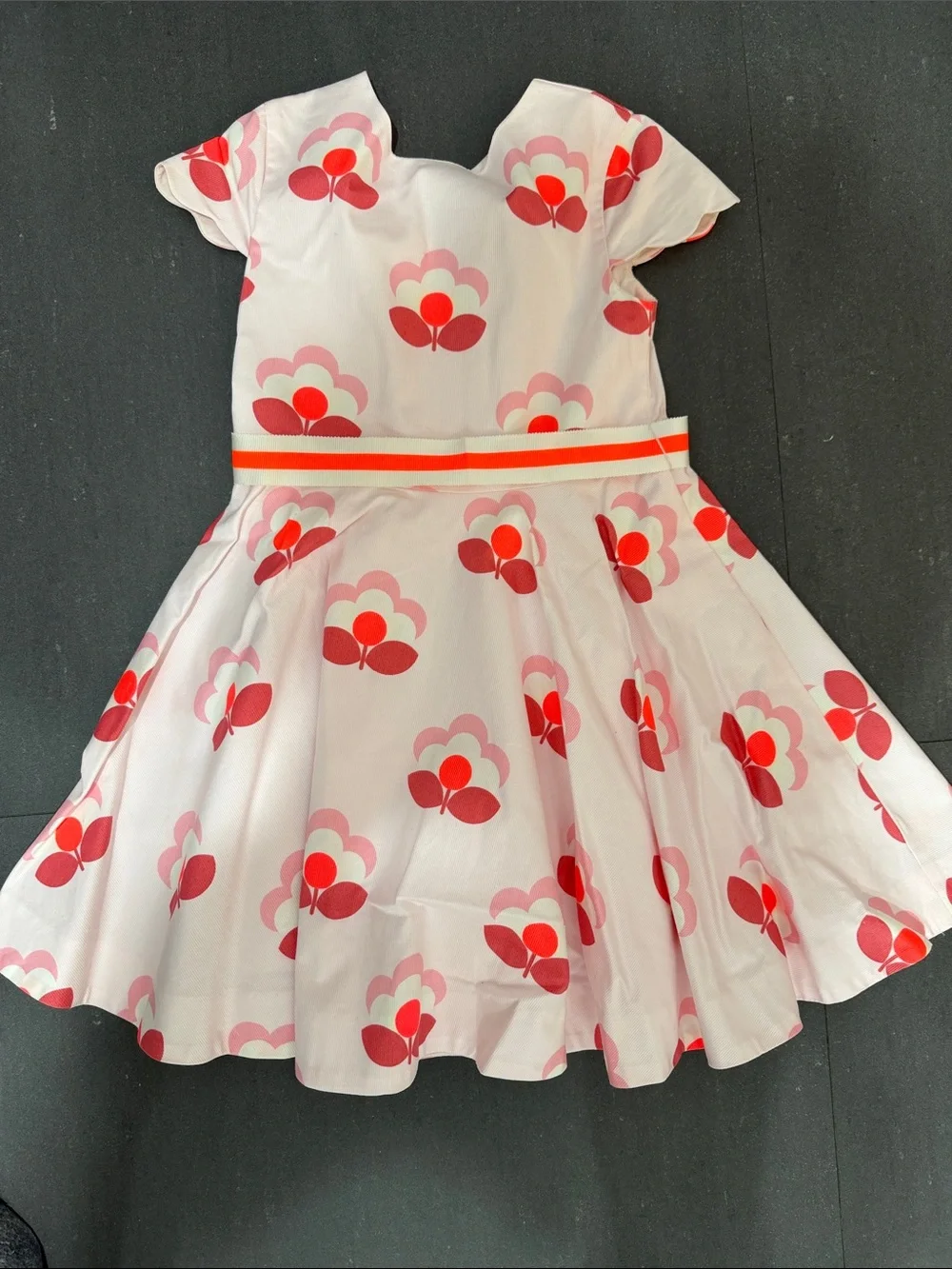 Jacadi perfect condition pink cotton floral flare dress - perfect condition.